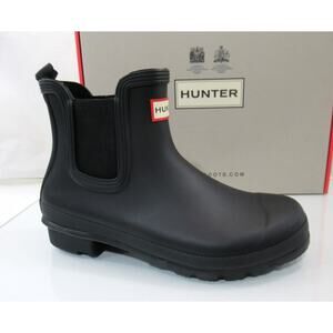Women's Hunter Original Chelsea Rain Short Boots Waterproof Black Size 7